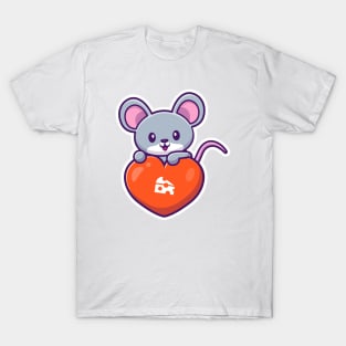 Cute rat love T-Shirt